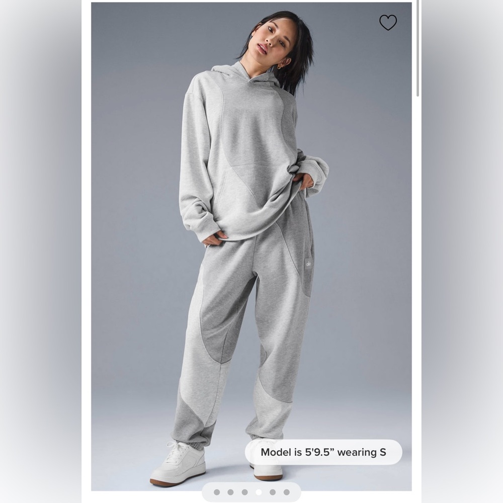 ALO Yoga Make Waves Athletic Grey Tonal Set